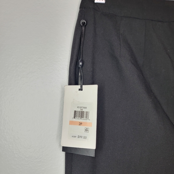 DKNY Straight Leg Black Bussines Suit Pants Size 2 Petite New Tag Work Women (1) - Picture 4 of 7